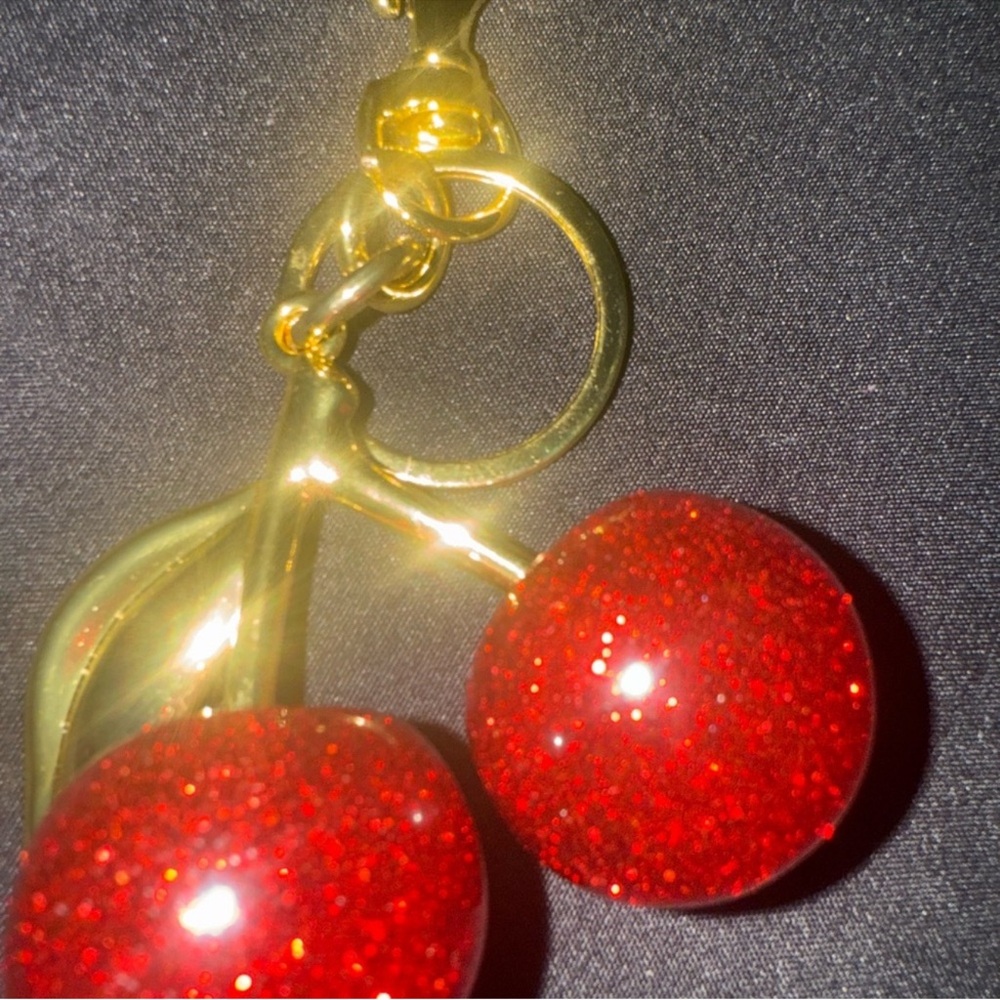 🍒Red and Gold Cherry Keychain & Purse Charm🍒